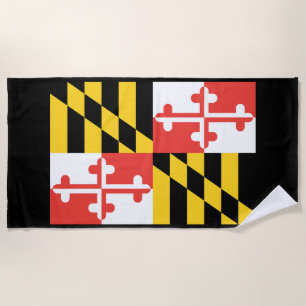 Toalha De Praia Maryland Flag Towel
