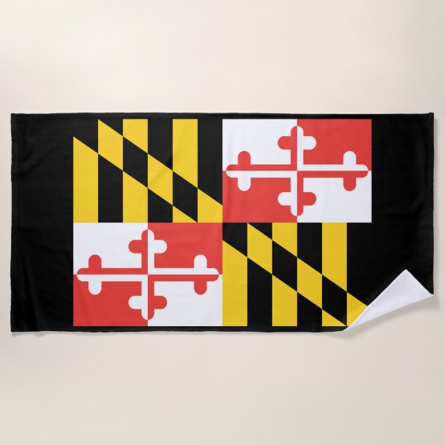 Toalha De Praia Maryland Flag Towel (Frente)