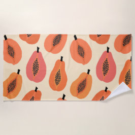 Toalha De Praia Matizes De Laranja De Papaya