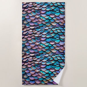 Toalha De Praia Matizes Encantados: Altura de Pastel Mermaid Scale