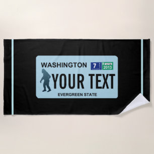 Toalha De Praia Matrícula de Washington Sasquatch