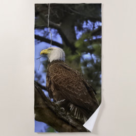 Toalha De Praia Mature Bald Eagle