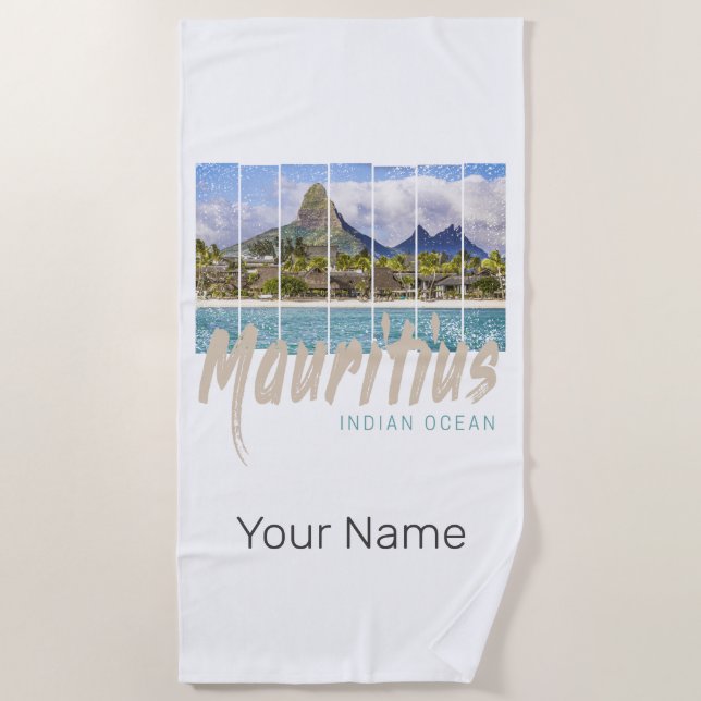 Toalha De Praia Maurícia Le Morne Brabant Mountain Souvenir (Frente)