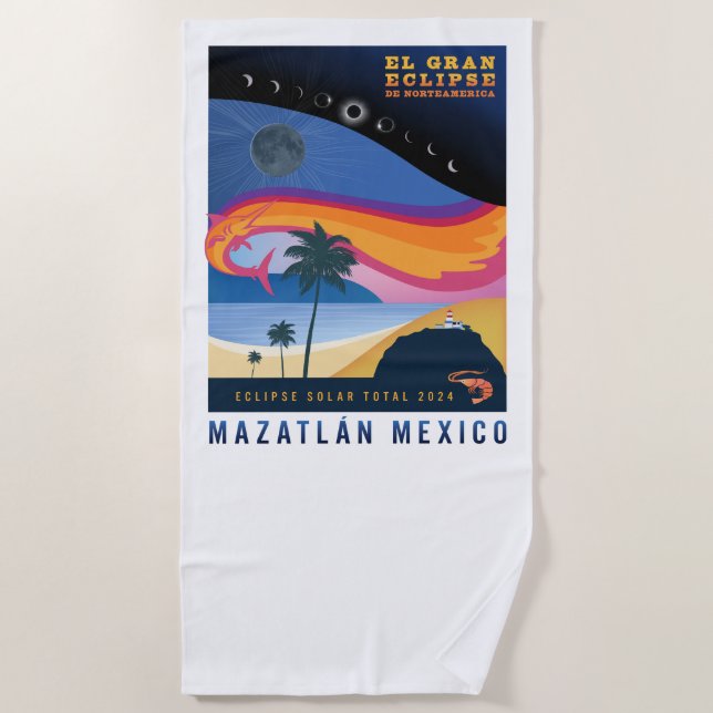 Toalha De Praia Mazatlan Eclipse Beach Towel (Frente)