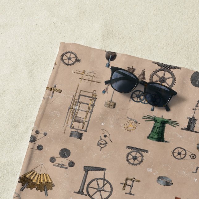 Toalha De Praia Mecânico de Engenharia Antiquado (In Situ)