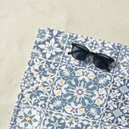 Toalha De Praia Mediterranean Tiles, Moroccan, Majolica, Azulejo