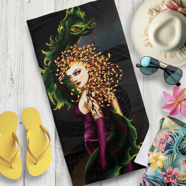 Toalha De Praia Medusa Cobra Gorgon de mitologia grega (Criador carregado)