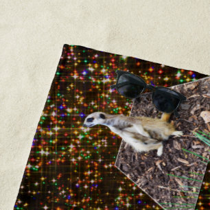 Toalha De Praia Meerkat Twinkle Stars, Beach Towel