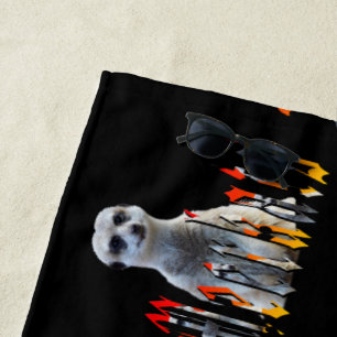 Toalha De Praia Meerkats E Nome, Beach Towel
