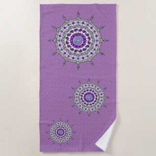 Toalha De Praia Mehndi Fantasy Silver Beach Towel