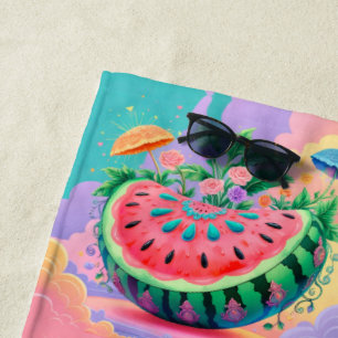Toalha De Praia Melancia colorida para o Verão