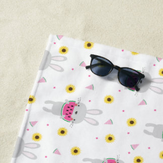 Toalha De Praia Melancia de Comida Bunny