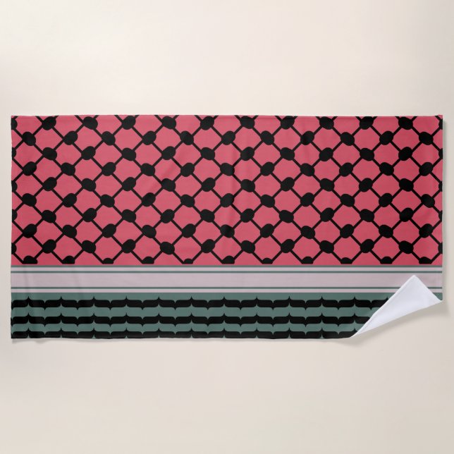 Toalha De Praia Melancia palestiniana Hatta Keffiyeh Kufiya Folk (Frente)