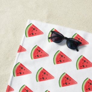 Toalha De Praia Melancia Personalizada Diversão Fruta de Verão