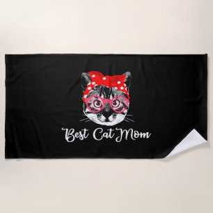 Toalha De Praia Melhor Gato Mãe Gata Mulheres Gato Mãe Motif
