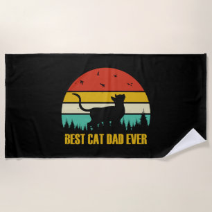 Toalha De Praia Melhor Pai de Gato jamais Geschenk