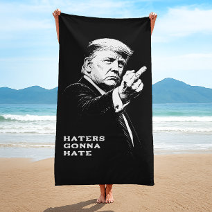 Toalha De Praia Meme Engraçado Trump Dedo do Meio 2026