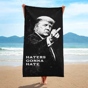 Toalha De Praia Meme Engraçado Trump Dedo do Meio 2026