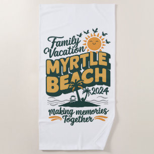 Toalha De Praia Memórias do Fazer de Myrtle Beach 2024