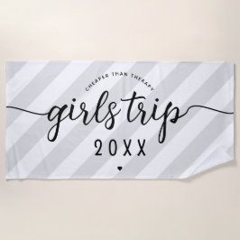 Toalha De Praia Meninas Viajam Mais Baratas Que Férias Personaliza