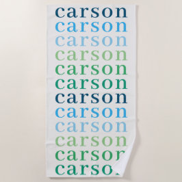 Toalha De Praia Meninos Simples Personalizados Nome de Repetição