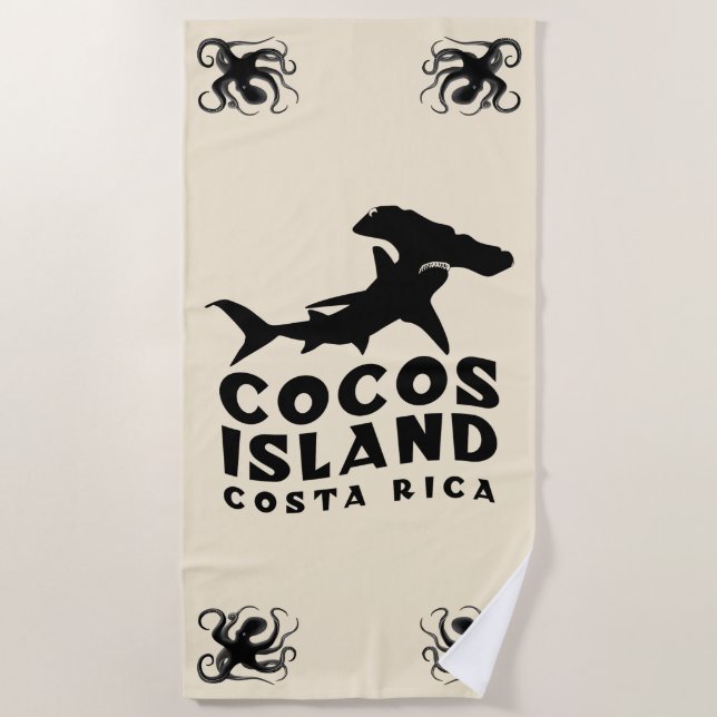 Toalha De Praia Mergulho com Hammerhead na Costa Rica (Frente)
