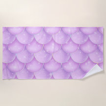 Mermaid Design Beach Towel