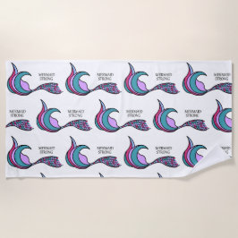 Toalha De Praia Mermaid Strong Smermaid Tail Beach Towel