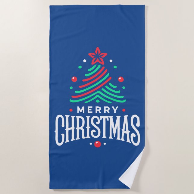 Toalha De Praia Merry Christmas 1 (Frente)