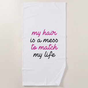 Toalha De Praia Meu Cabelo É Uma Mess