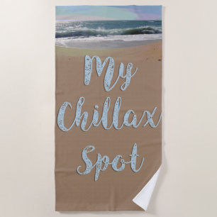 Toalha De Praia Meu ponto de Chillax