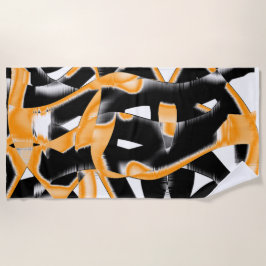 Toalha De Praia Mídia estranha de fitas queimadas, arranhão branco