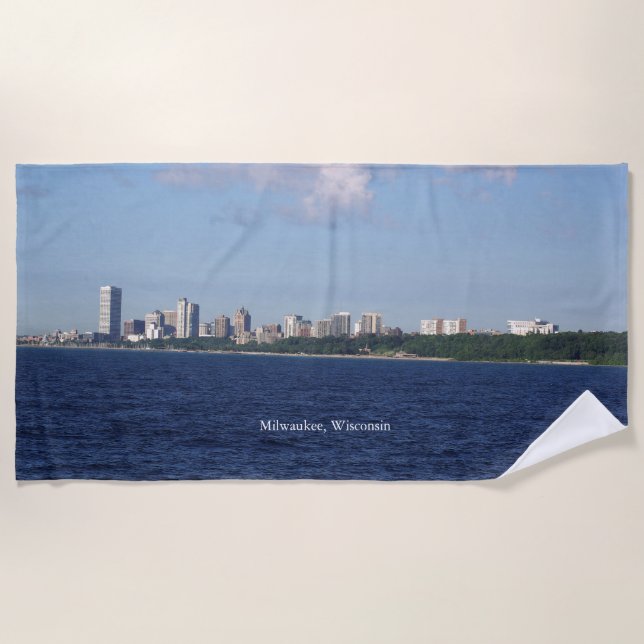 Toalha De Praia Milwaukee Skyline Beach towel (Frente)