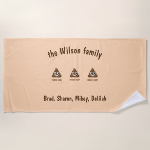 Toalha De Praia Mim de Pooped Emoticon engraçado hoje