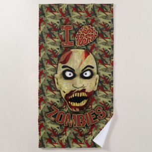 Toalha De Praia Mim zombis do cérebro