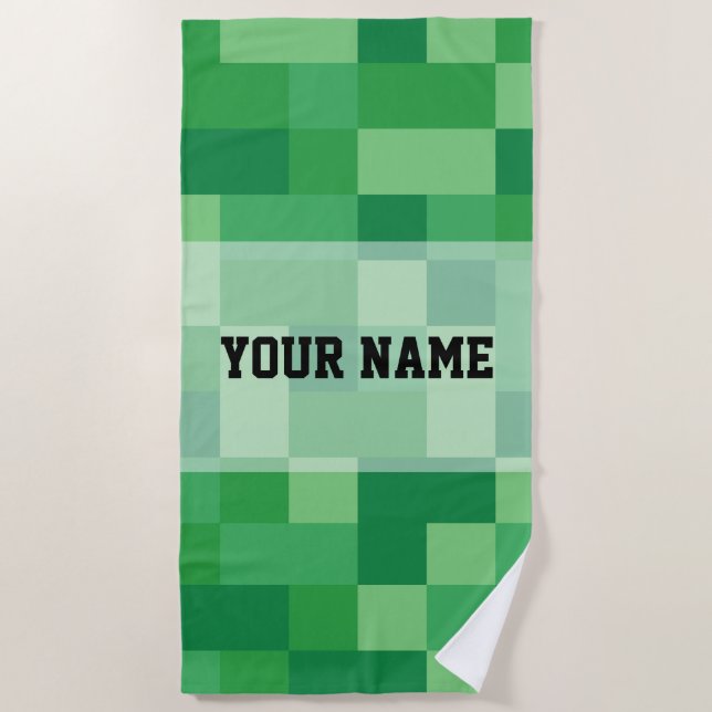Toalha De Praia Minecraft Personalized Beach Towel (Frente)
