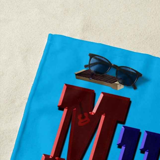 Toalha De Praia Minha Vida É Música, Beach Towel (In Situ)