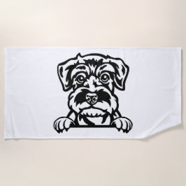 Toalha De Praia Miniatura Schnauzer