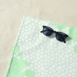 Toalha De Praia Minimalismo Abstrato Art Pale Turquesa Verde Rosa