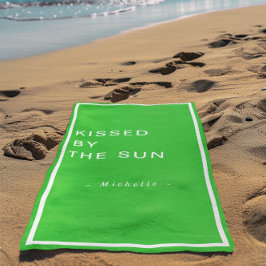 Toalha De Praia Minimalist Personalized Kissed by the Sun