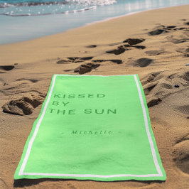 Toalha De Praia Minimalist Personalized Kissed by the Sun