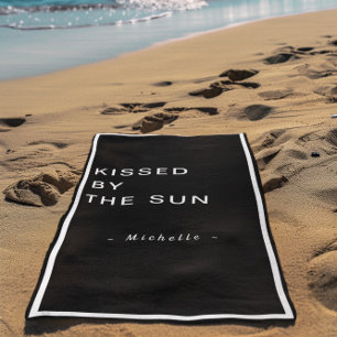 Toalha De Praia Minimalista Personalizado Beijado pelo Sol