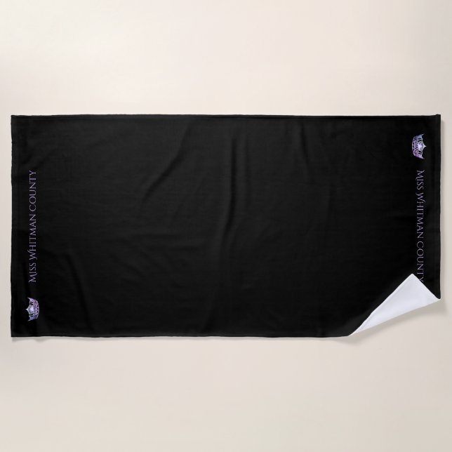 Toalha De Praia Miss América Custom Lilac Crown Beach Towel (Frente)