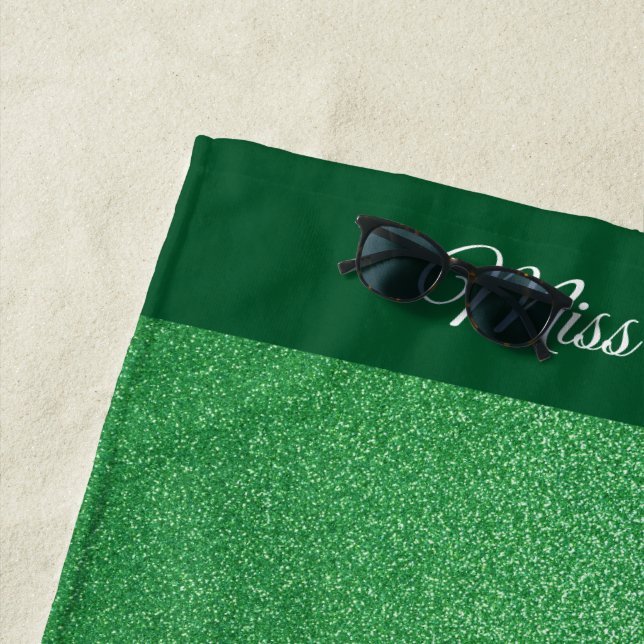 Toalha De Praia Miss América estilo Glitter Pageant Beach Towel (In Situ)