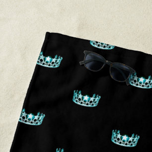 Toalha De Praia Miss USA Aqua Crown Beach Towel
