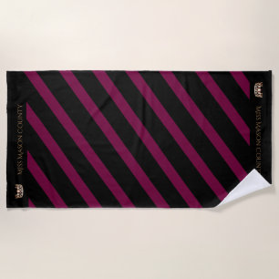 Toalha De Praia Miss USA Merlot Wine Strike Crown Beach Towel