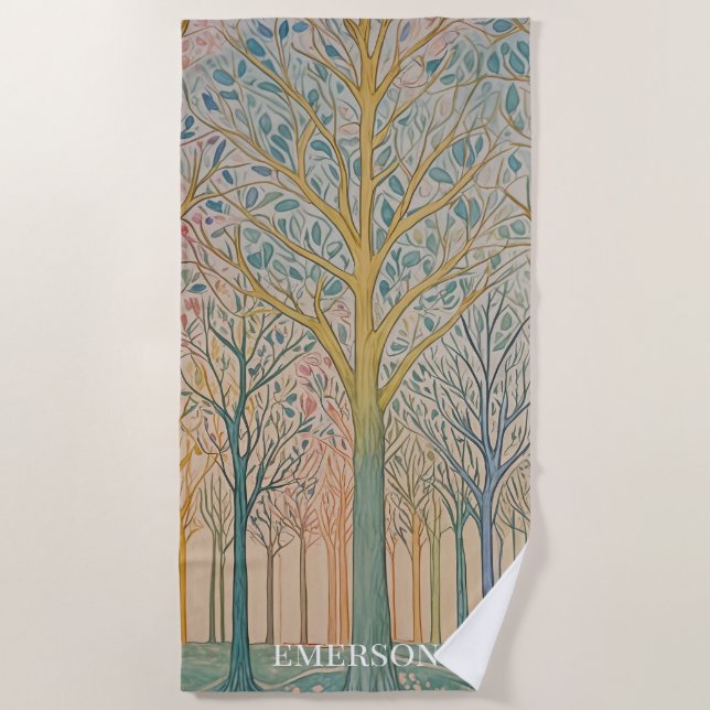 Toalha De Praia Misty Reverie (Frente)