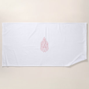 Toalha De Praia Misty Rosa, Flush Mahogany, Decorative Design