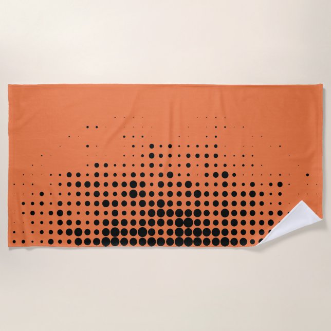 Toalha De Praia Modern, playful, urban geometric circle pattern (Frente)