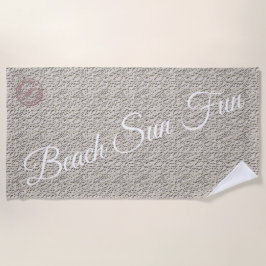 Toalha De Praia Modern Silver